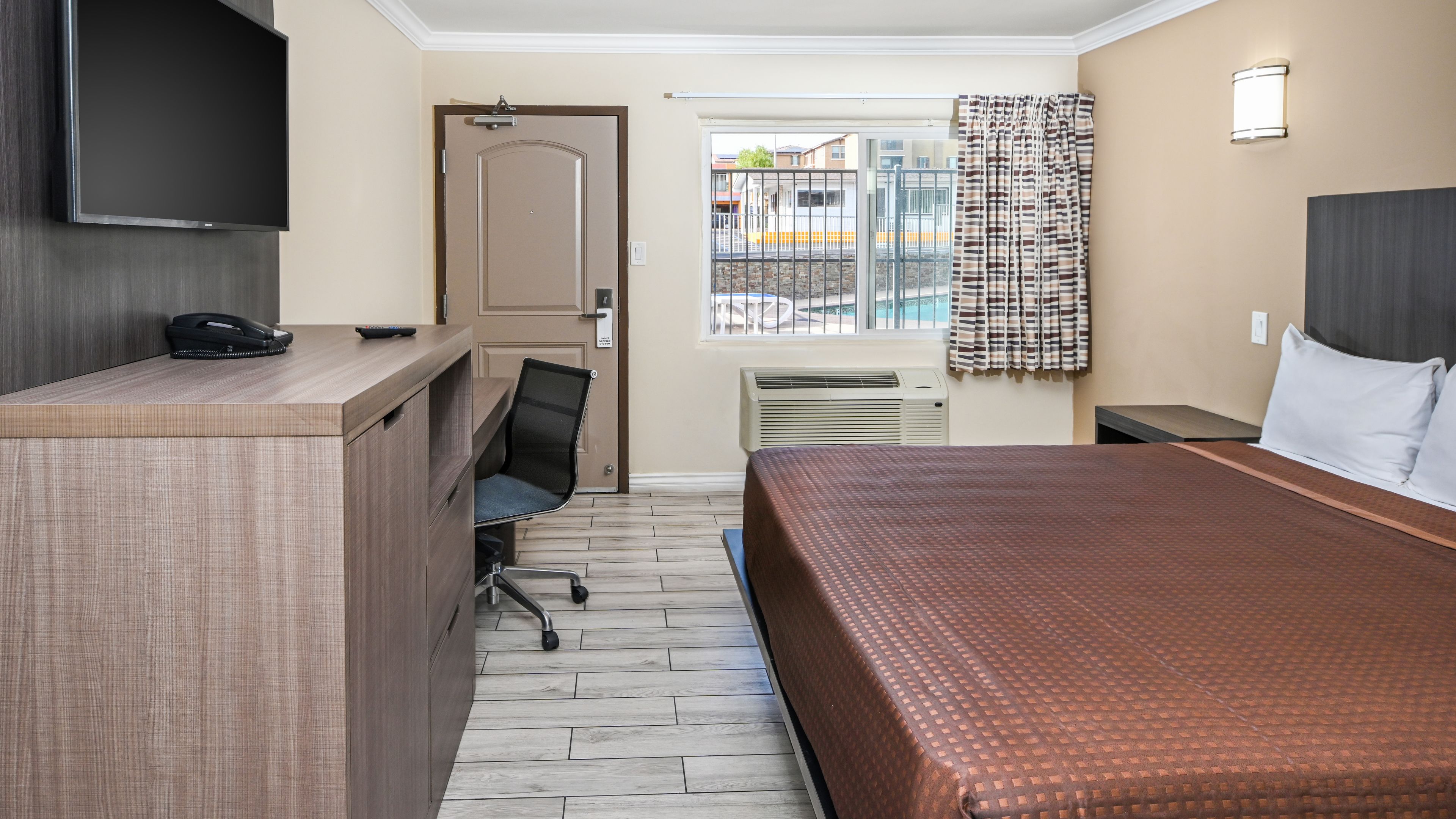 desk, iron/ironing board, free wifi, bed sheets