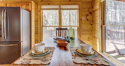 Secluded mountain cabin w/ a private hot tub, & multiple decks