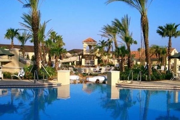 Heated Pool overlooking Waterslide and just walk from the home