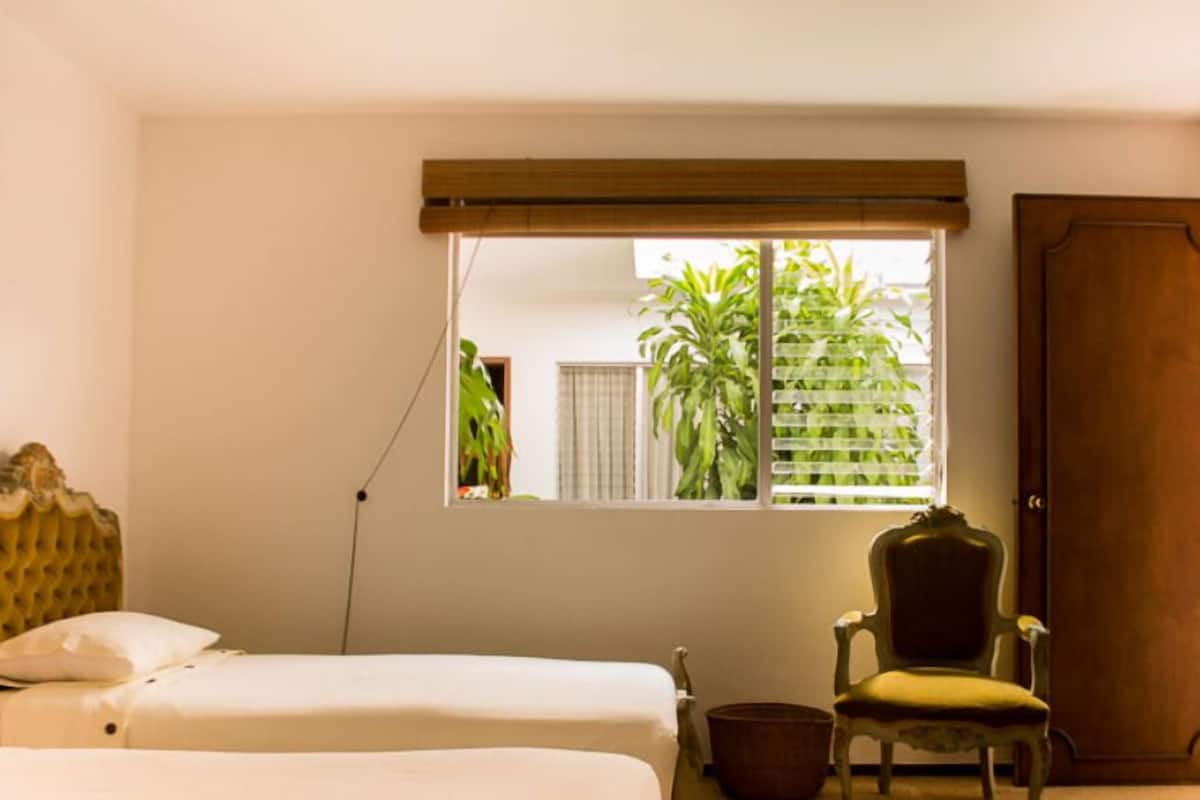 Blackout curtains, iron/ironing board, free WiFi, bed sheets