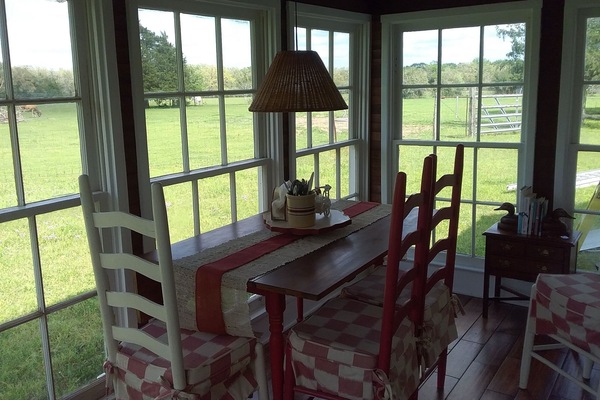 dining with a pasture view