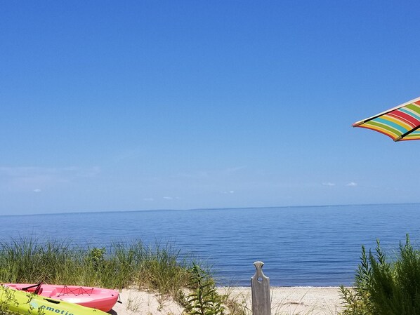 Uitzicht op strand/zee