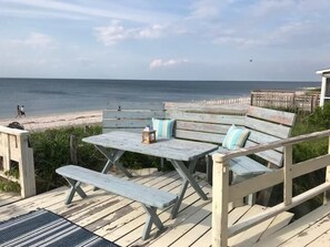 Terrace/patio - True Beach House On The Beach! Once Upon A Tide (Wading River)