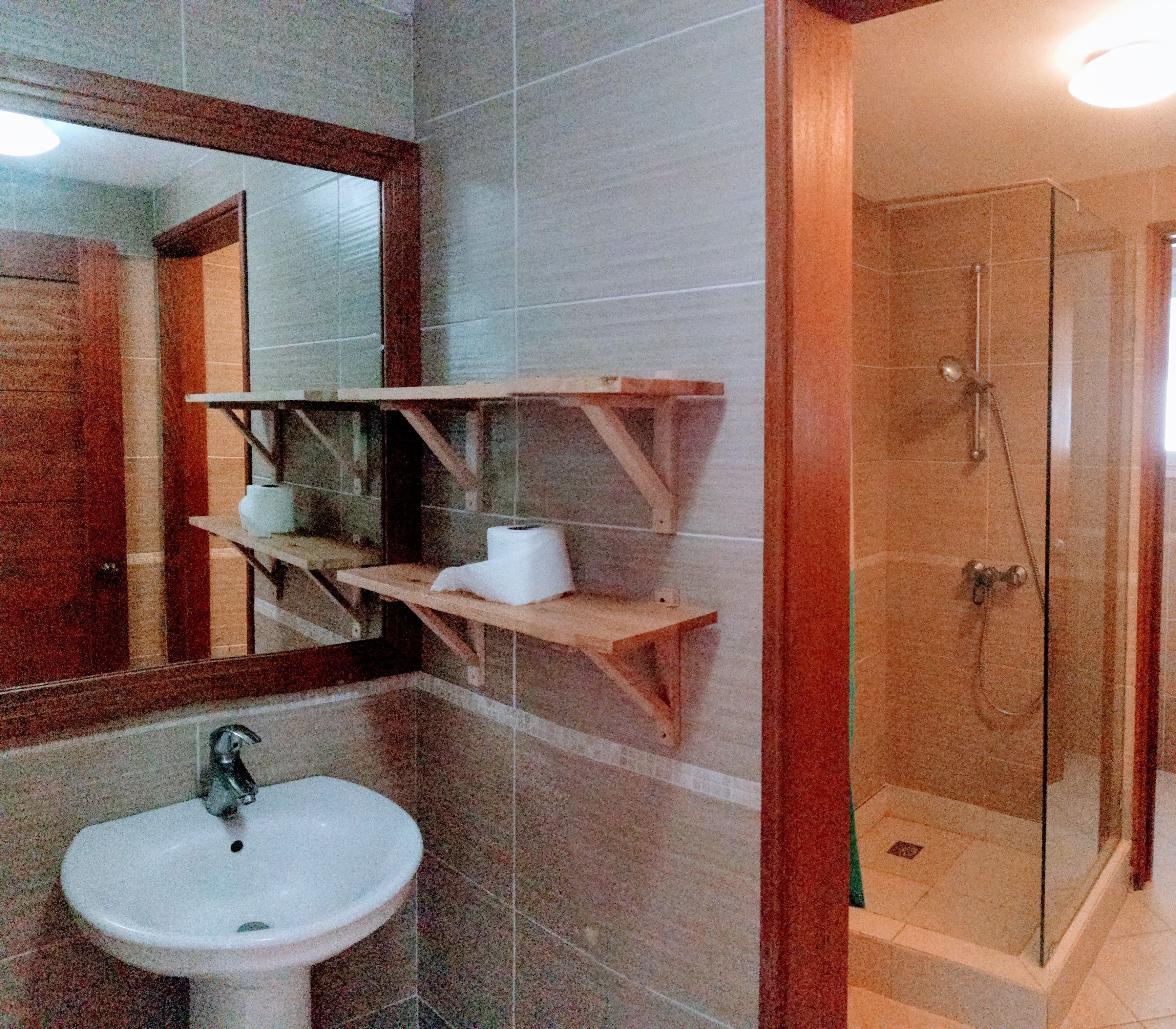 luxury room | bathroom | shower, free toiletries, hair dryer, towels