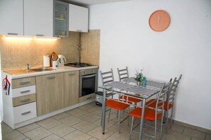 Fridge, microwave, oven