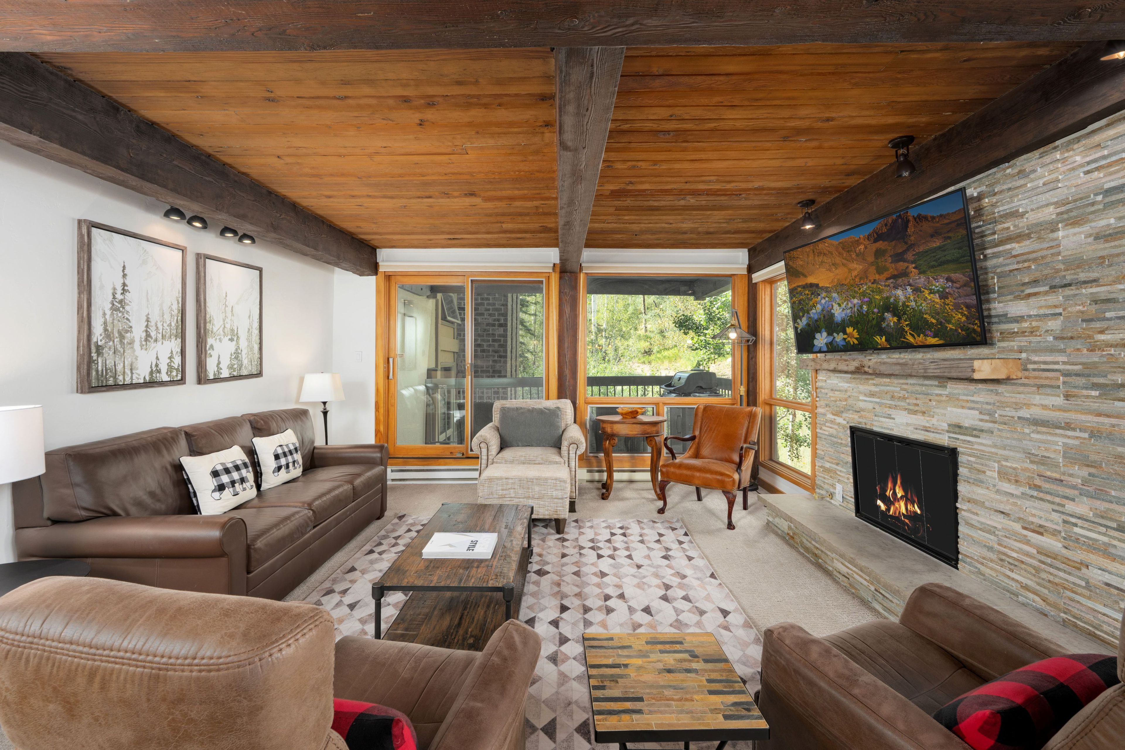 Living Room with Mountain View