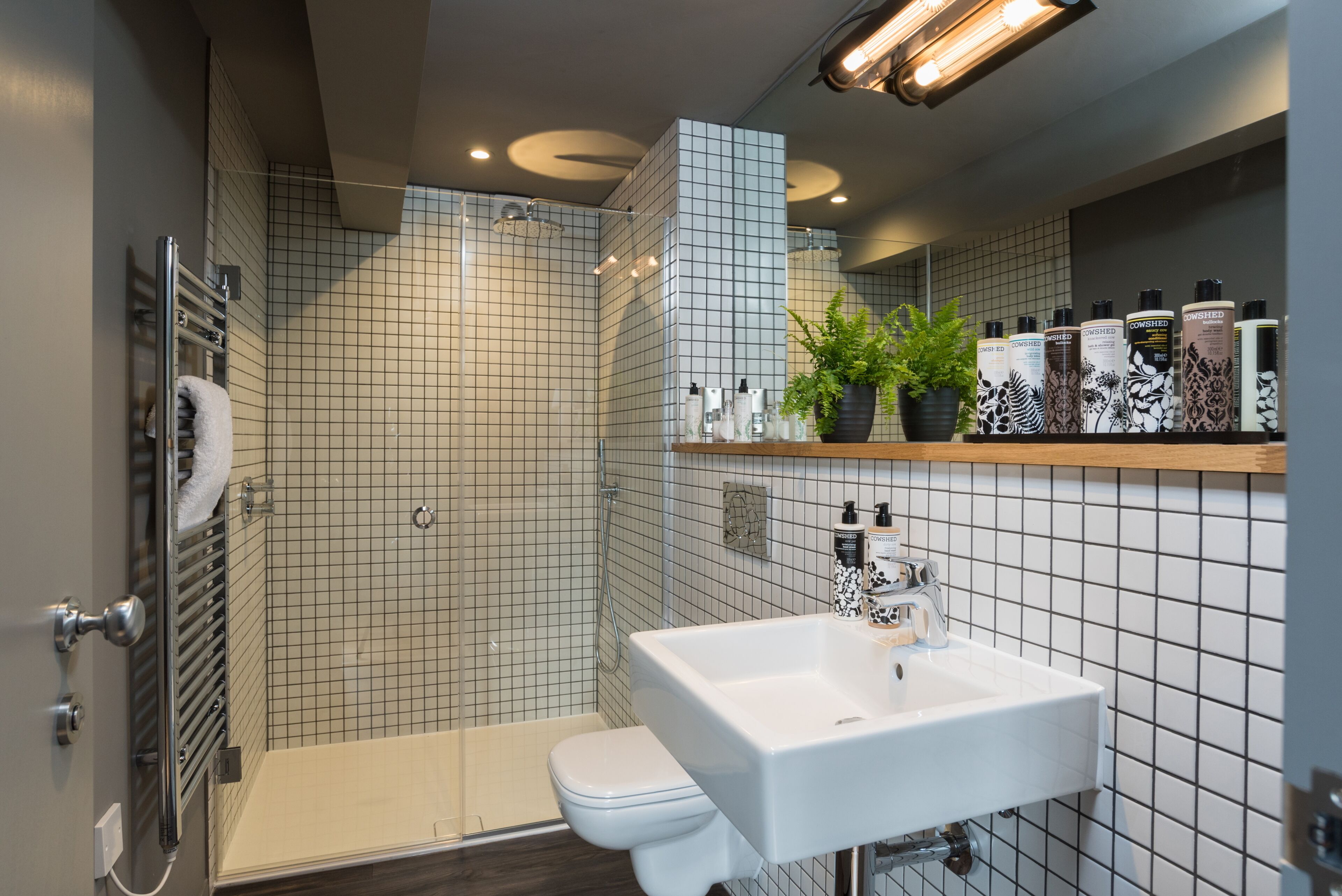 Dusche, Regendusche, Designer-Toilettenartikel, Haartrockner