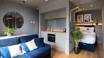 Premium bedding, pillowtop beds, minibar, laptop workspace