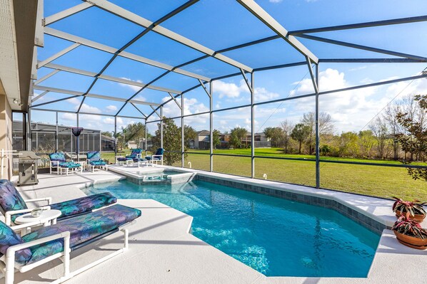 A heated pool