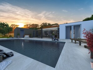 Outdoor pool, a heated pool