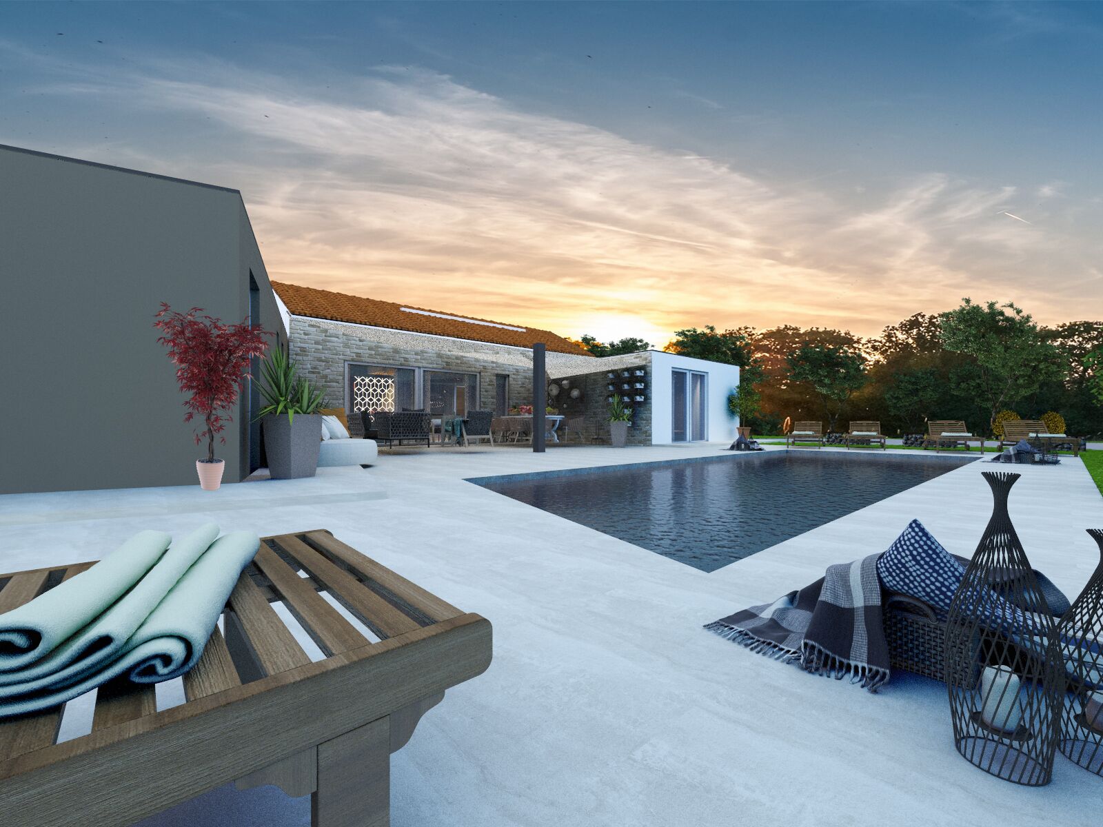 室外游泳池，恒温泳池