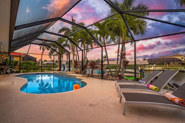A heated pool