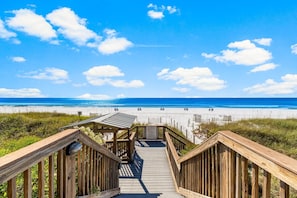 Am Strand, Sonnenschirme