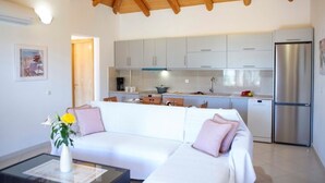 Smart TV, fireplace, DVD player