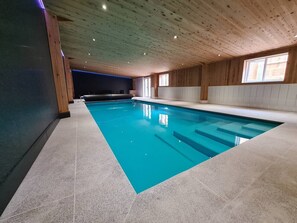 Indoor pool, a heated pool