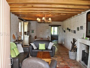 TV, fireplace, DVD player