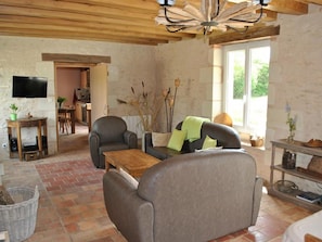 Fernseher, Kamin, DVD-Player