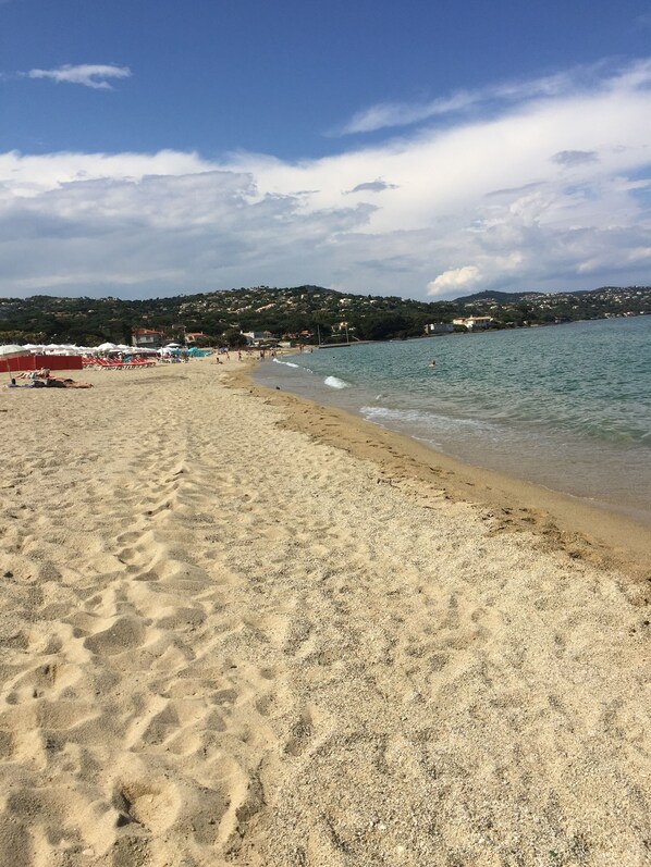 Beach nearby, sun-loungers