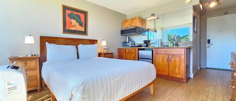 1 slaapkamer, een bureau, een strijkplank/strijkijzer, gratis wifi