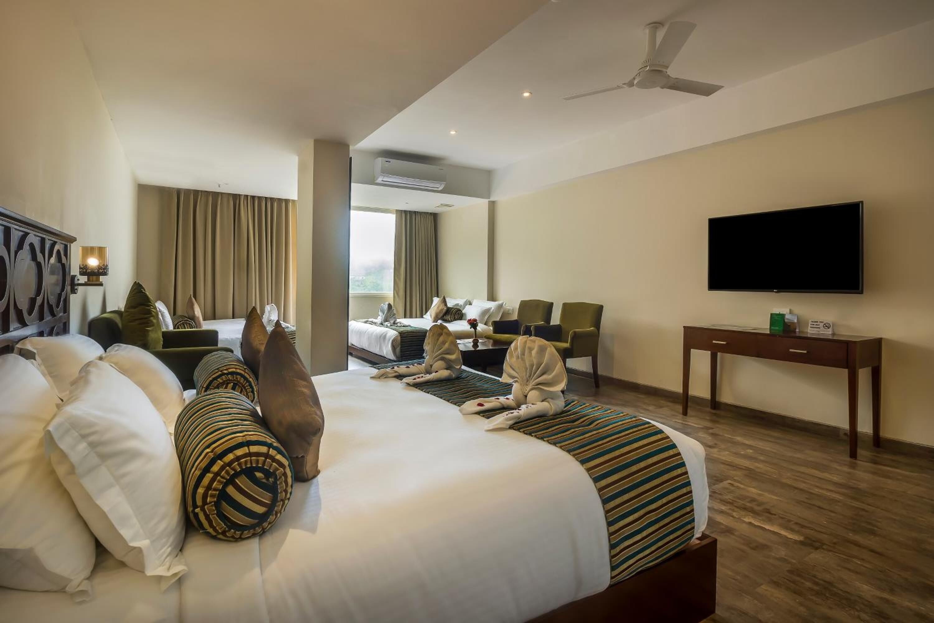 premium bedding, down duvets, memory-foam beds, minibar