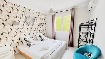 2 chambres, bureau, fer et planche à repasser, Wi-Fi gratuit