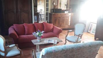 Fireplace, DVD player, ping pong, books