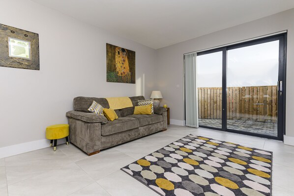 Smart TV, chimenea, reproductor de DVD y libros 