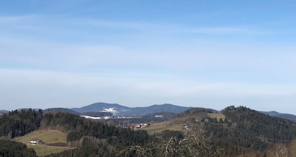 Idyllic holiday home in high altitude in the Bavarian Forest, WiFi