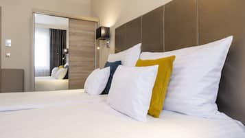 Memory foam beds, in-room safe, blackout drapes, soundproofing