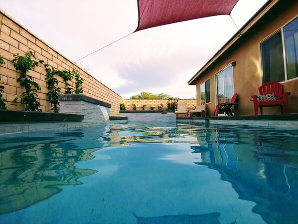 Outdoor pool, a heated pool