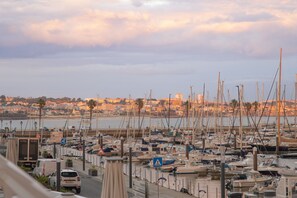 Stroll along the marina's pedestrian walkway and enjoy the city views from across the water.