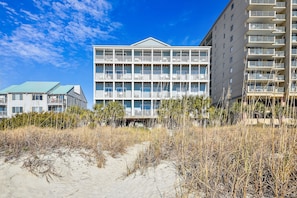 Exterior - Ambassador Villas 203, Spacious 8 BR Beach Front Condo with a Swimming Pool and Hot Tub (NORTH MYRTLE BEACH)