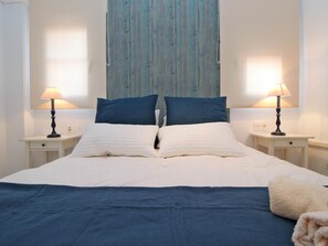 2 bedrooms, laptop workspace, iron/ironing board, Internet