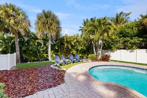 A heated pool - Newly-Renovated, Dog-Friendly Home w/ Private Heated Pool & Streaming Services (Anna Maria)