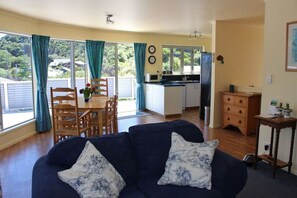 TV, DVD player, stereo