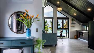 Suite Familiale, vue mer (and Balcony) | Cuisine privée | Bouilloire électrique