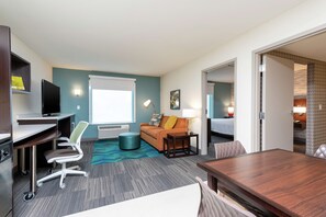 Desk, laptop workspace, blackout curtains, iron/ironing board - Home2 Suites by Hilton Appleton (Appleton)