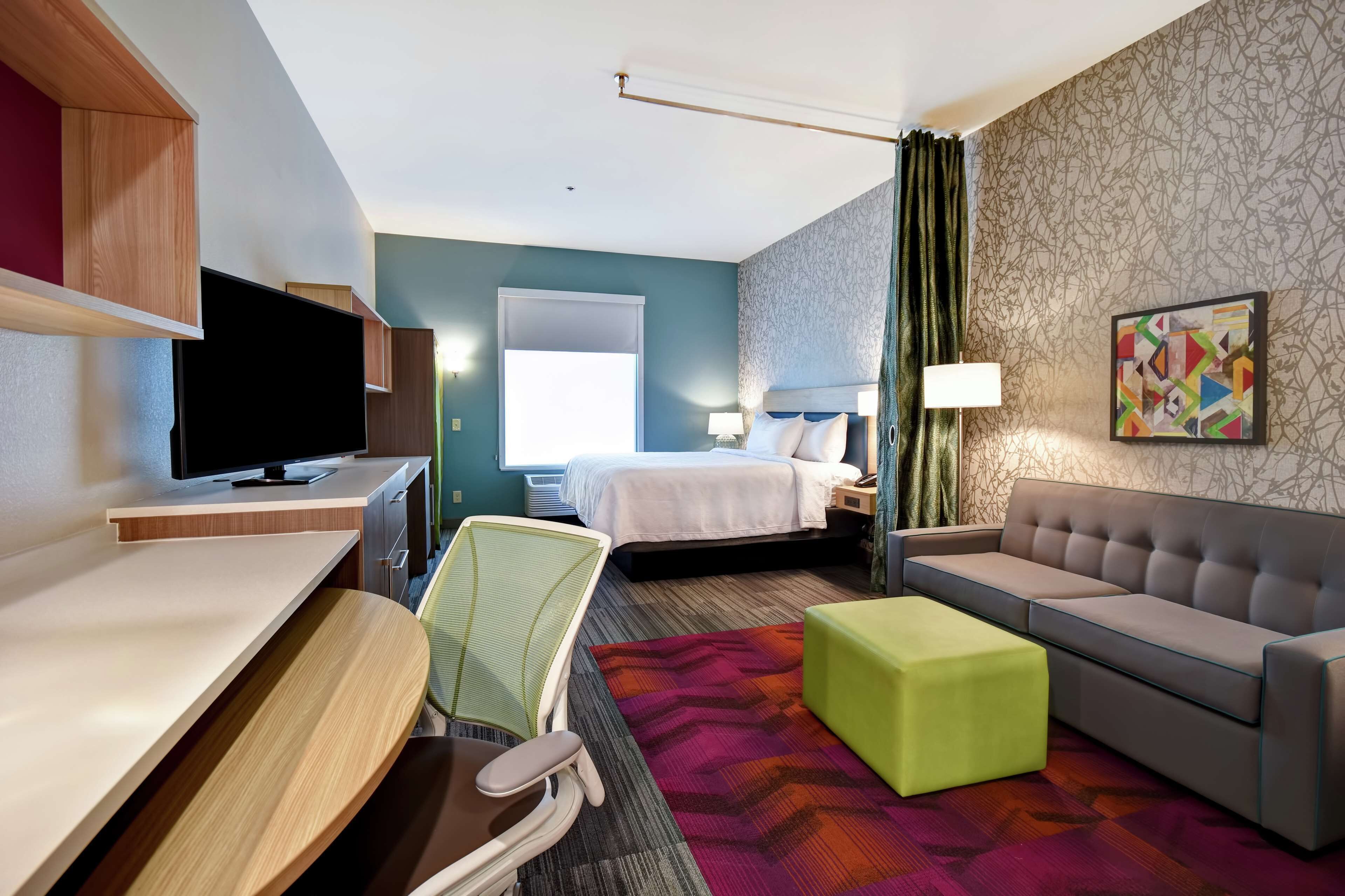 studio, 1 king bed, accessible (roll-in shower) | desk, laptop workspace, blackout curtains, iron/ironing board