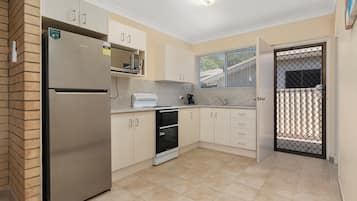Fridge, microwave, oven, toaster