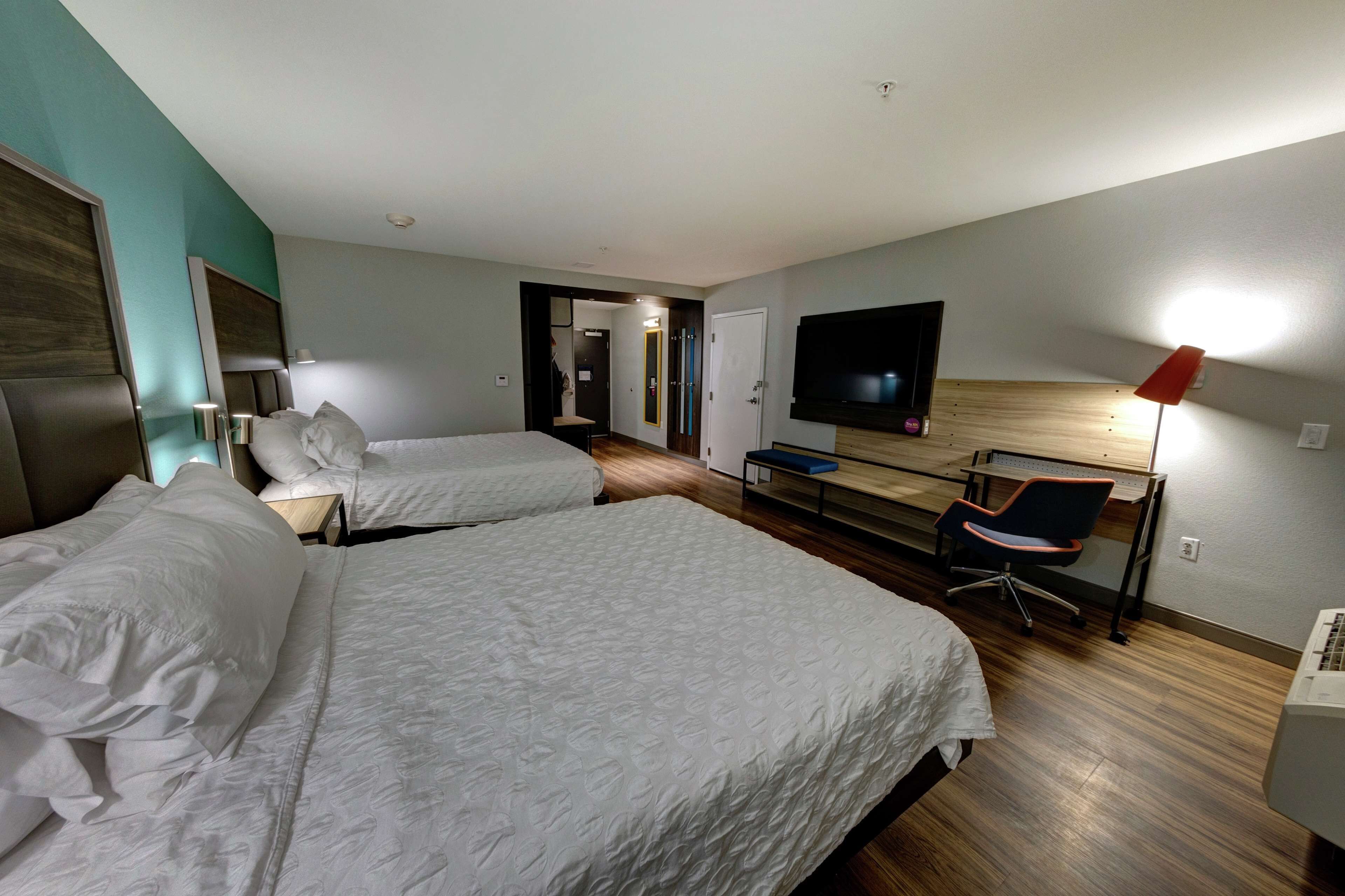 room, 2 queen beds, accessible (roll-in shower) | desk, blackout curtains, iron/ironing board, free cots/infant beds