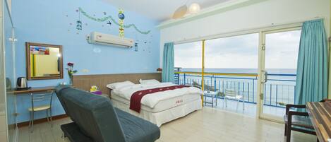 Kamar Double, pemandangan laut (2nd Floor) | Meja kerja, kedap suara, dan Wi-Fi gratis