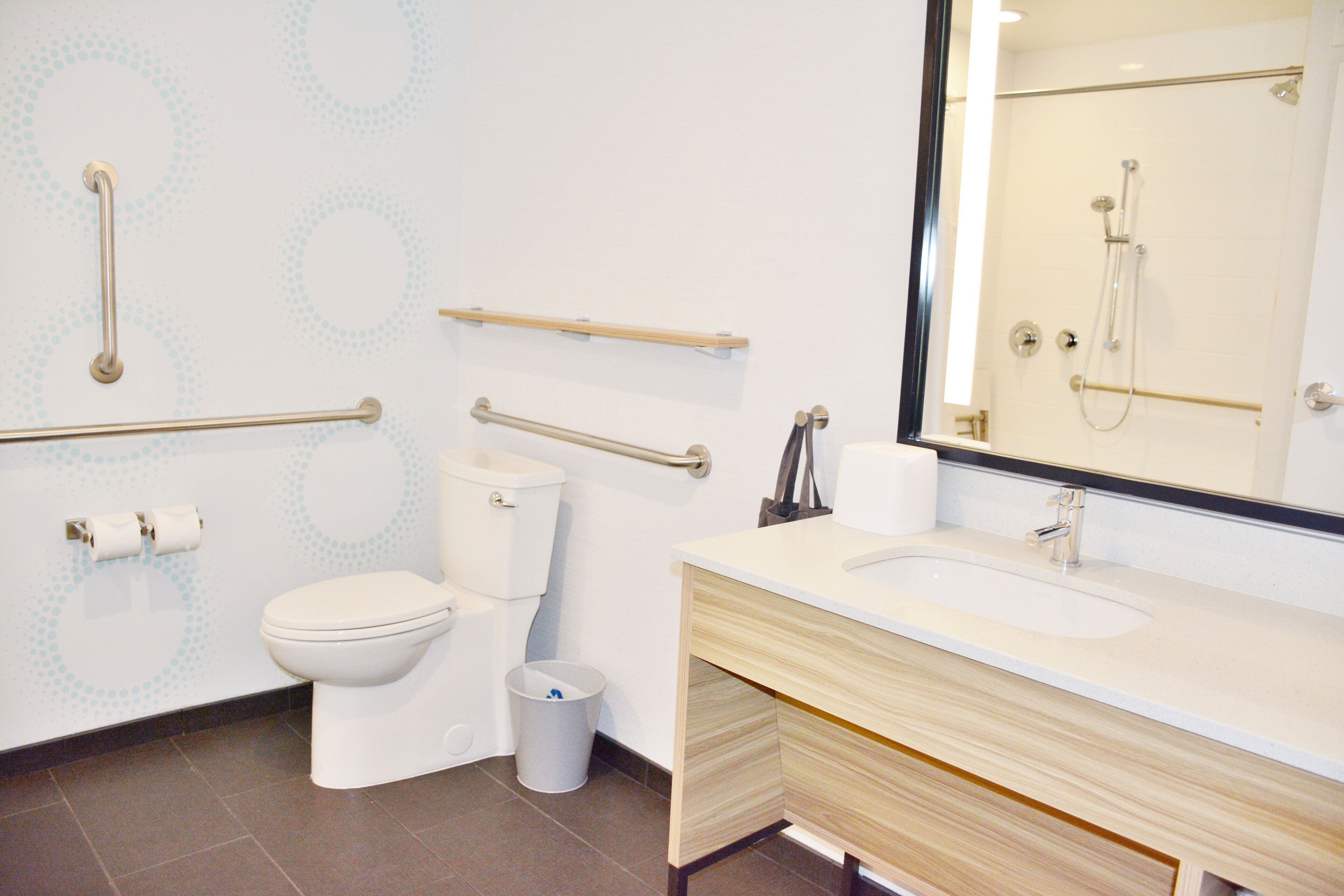 free toiletries, hair dryer, towels