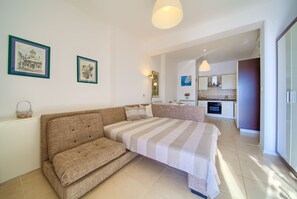 Studio, Kitchen, Sea View | Living area | LCD TV - Apartments Six (Kraljevica)