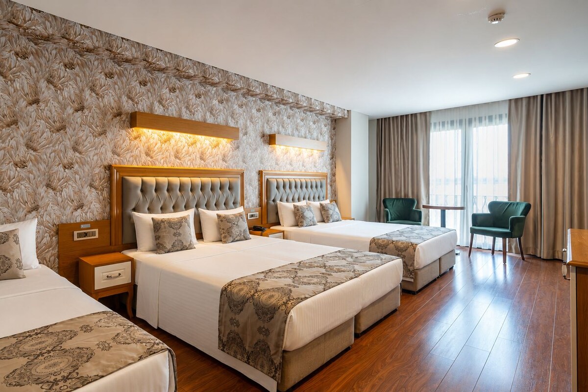 Sábanas de algodón egipcio, ropa de cama de alta calidad y minibar 