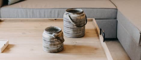 Deluxe Apartment, 1 Queen Bed with Sofa bed, Kitchen, Courtyard View | Living area | Flat-screen TV