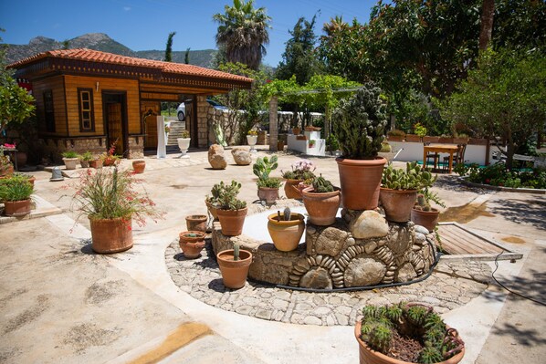 Outdoor banquet area