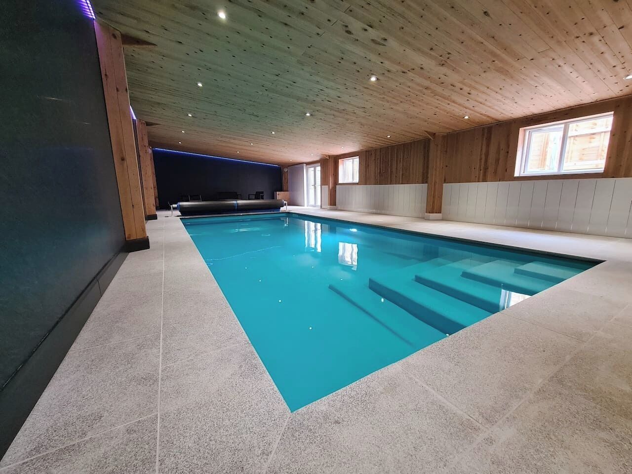 Indoor pool, a heated pool