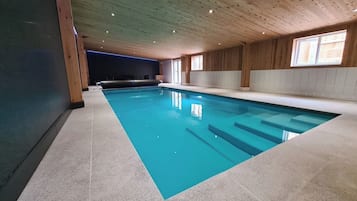 Indoor pool, a heated pool