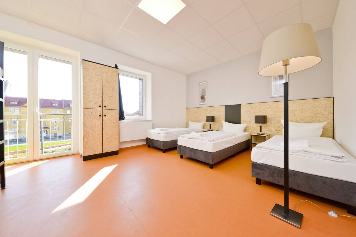 Hypo-allergenic bedding, blackout curtains, soundproofing