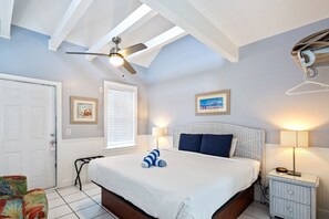 Coconut King | Individually decorated, individually furnished, iron/ironing board - Colors on White (Key West)